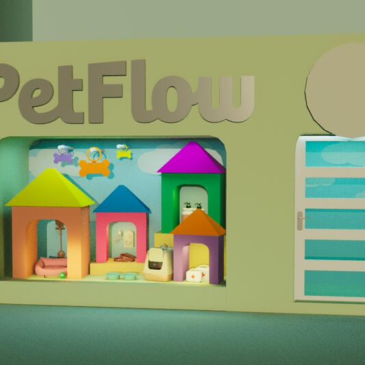 Pet Flow 3D Design for a pet shop visual merchandise